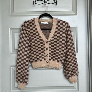 ASTR Button Up Crop Sweater